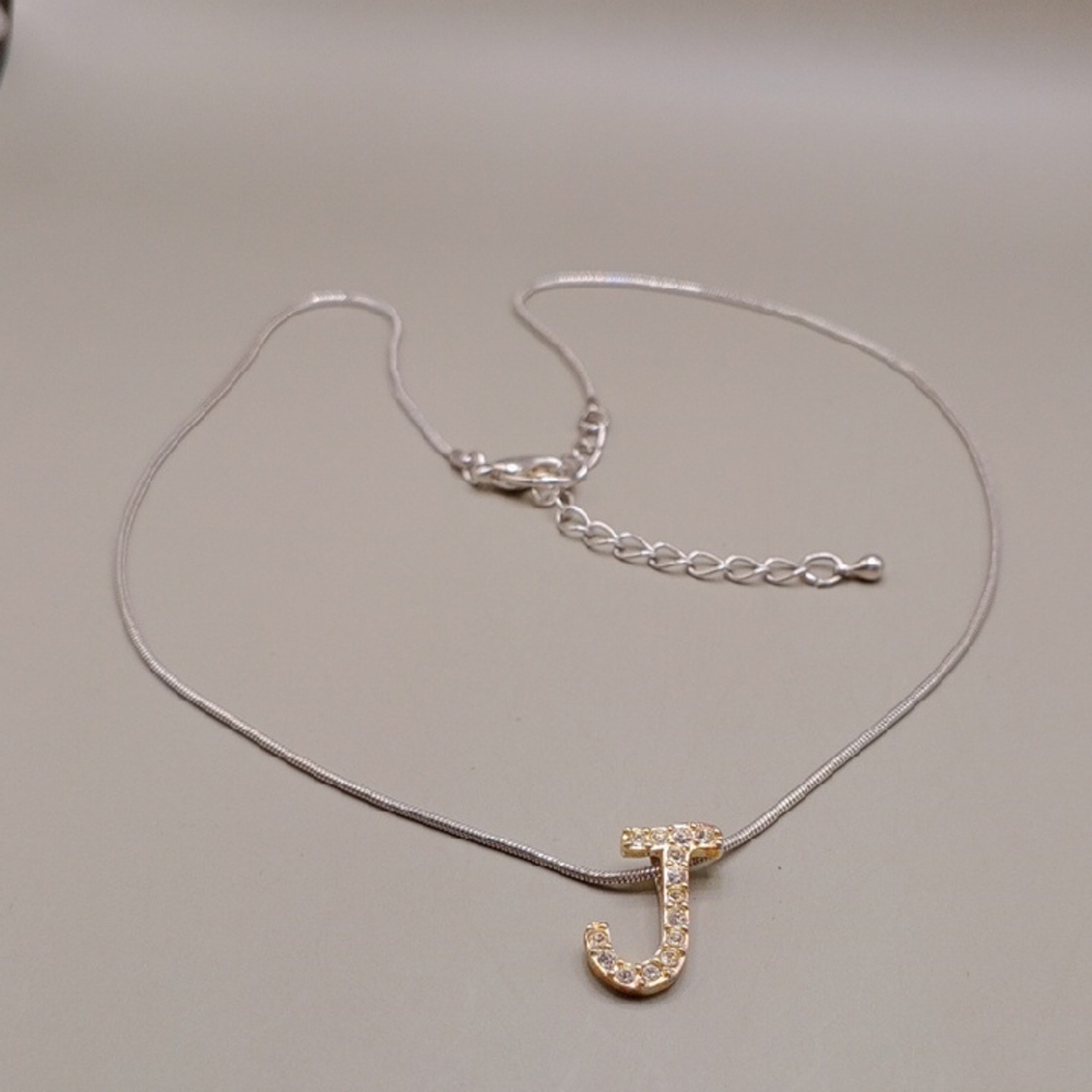 Elegant Silver Initial Necklace